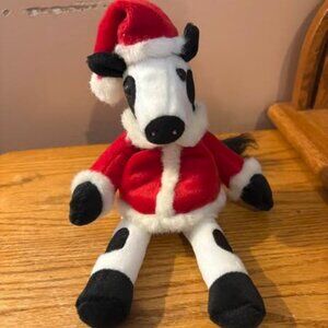 Chick-Fil-A Collectible Santa Holiday Cow Plush/Beanie